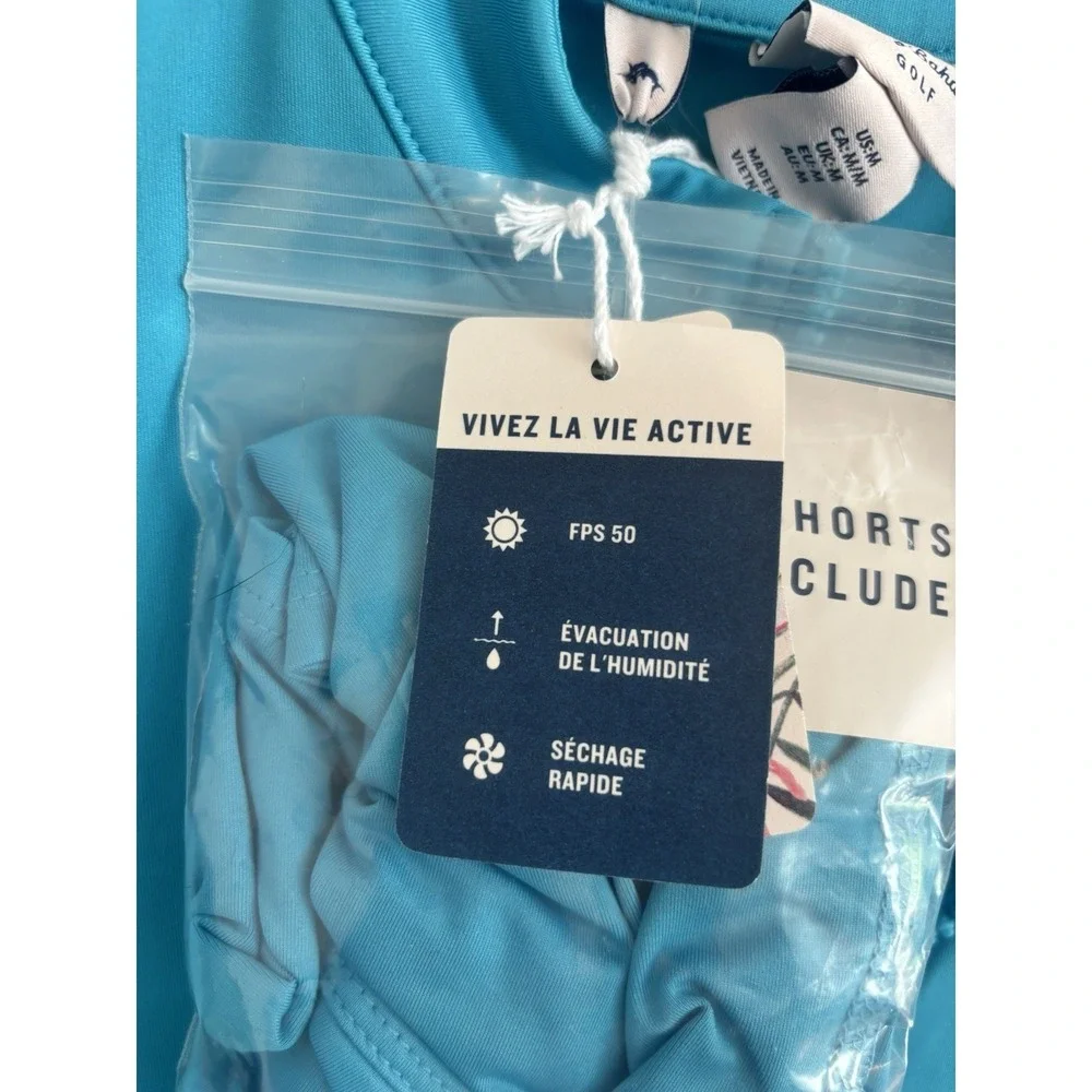 Tommy‎ Bahama Golf Women's Zip Golf Dress Scuba Blue Medium With Matching Shorts